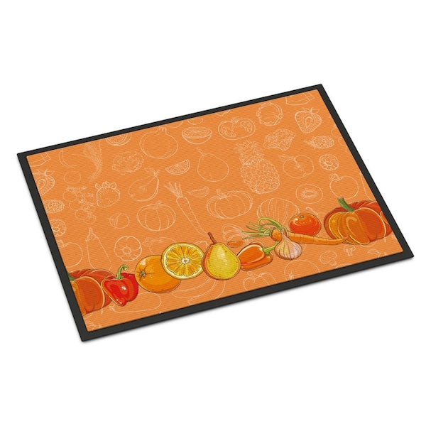 Micasa Fruits & Vegetables in Orange Indoor or Outdoor Mat24 x 36 in. MI718639 - main